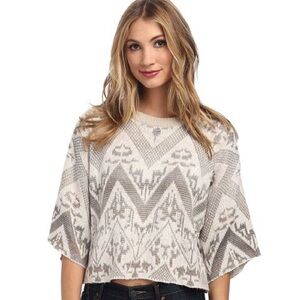 Free People Fair Isle Jacquard Wool Sweater